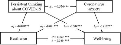 Resilience and Mental Well-Being During the COVID-19 Pandemic: Serial Mediation by Persistent Thinking and Anxiety About Coronavirus